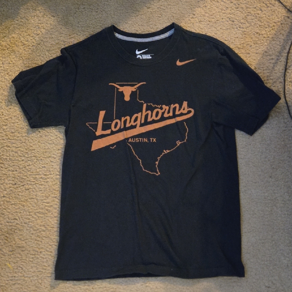 Nike Black T-Shirt with Orange Longhorns Graphic